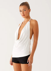 Dasha Cowl Top - White