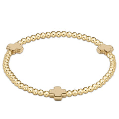 egirl Signature Cross 3mm Gold Bracelet - Gold