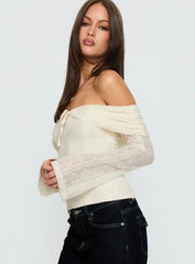 Colettie Long Sleeve Top Cream