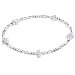 Signature Cross Small 2mm Sterling Bracelet - Sterling