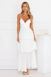 Fashionably Ever After Maxi Dress White