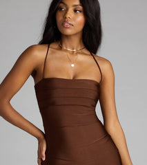 Love Story Loading Lace-Up Midi Dress