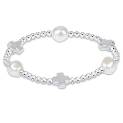 Signature Cross Sterling & Admire Pearl 3mm Sterling Bracelet