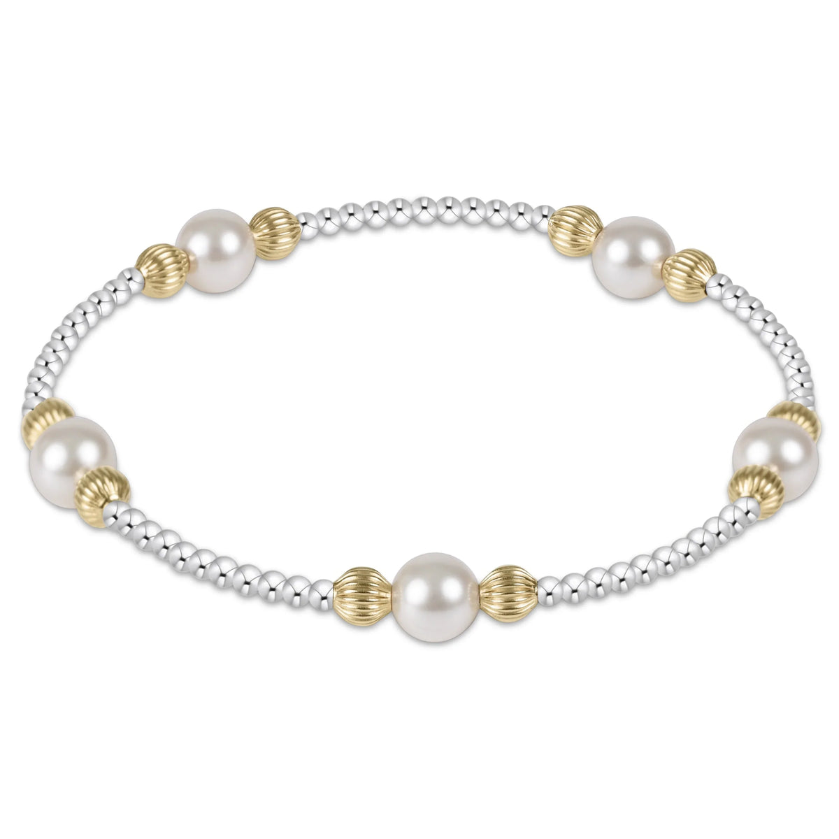 Purpose Pearl 6mm Dignity Mixed Metal Bracelet