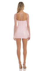 Sequin Corset Dress in Pink