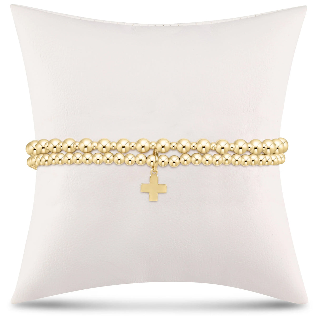 enewton Extends - grateful for you gift stack - gold signature cross charm