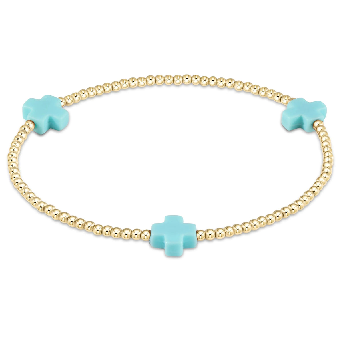 Signature Cross 2mm Gold Bracelet
