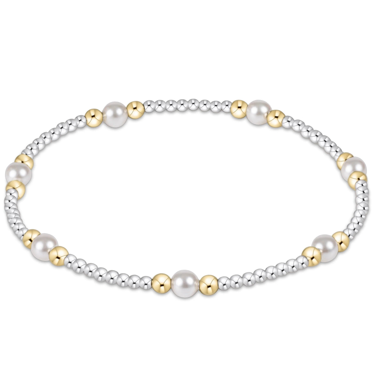 Purpose Pearl 4mm Mixed Metal Bracelet