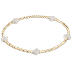egirl Signature Cross Small 2mm Gold Bracelet