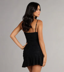 Late Night Spark Rhinestone Mini Dress