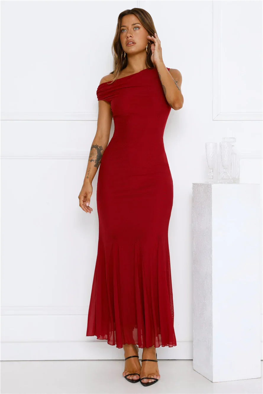 Moonlit Mischief Mesh Maxi Dress