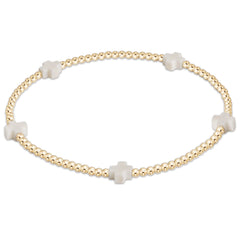 Signature Cross Small 2mm Gold Bracelet