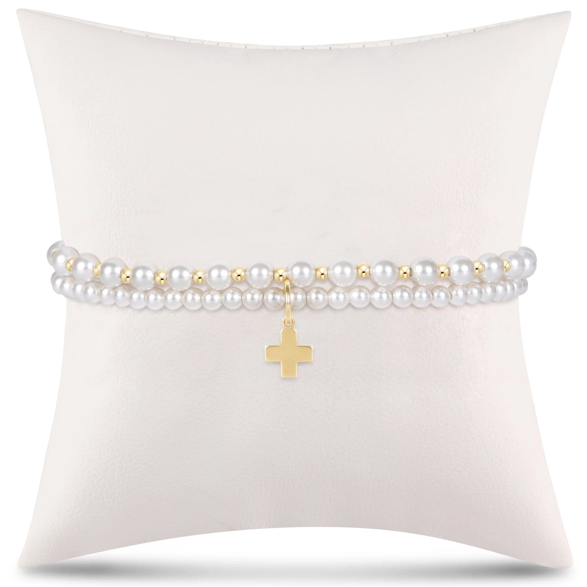 grateful for you gift stack - pearl signature cross charm