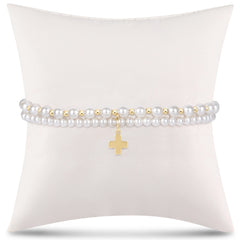 grateful for you gift stack - pearl signature cross charm