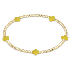 Signature Cross Small 2mm Gold Bracelet